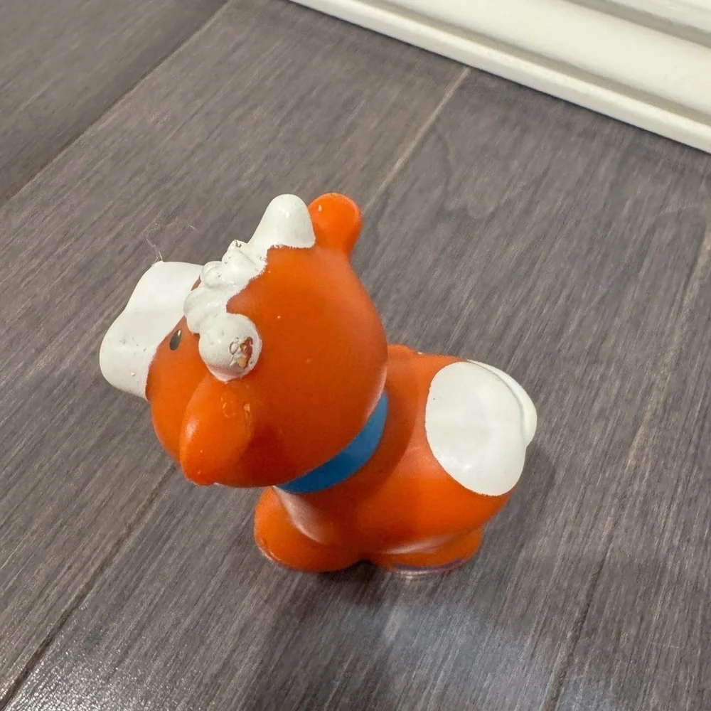 Little People Brown Orange Cow Farm Animal Figurine Learning Toy